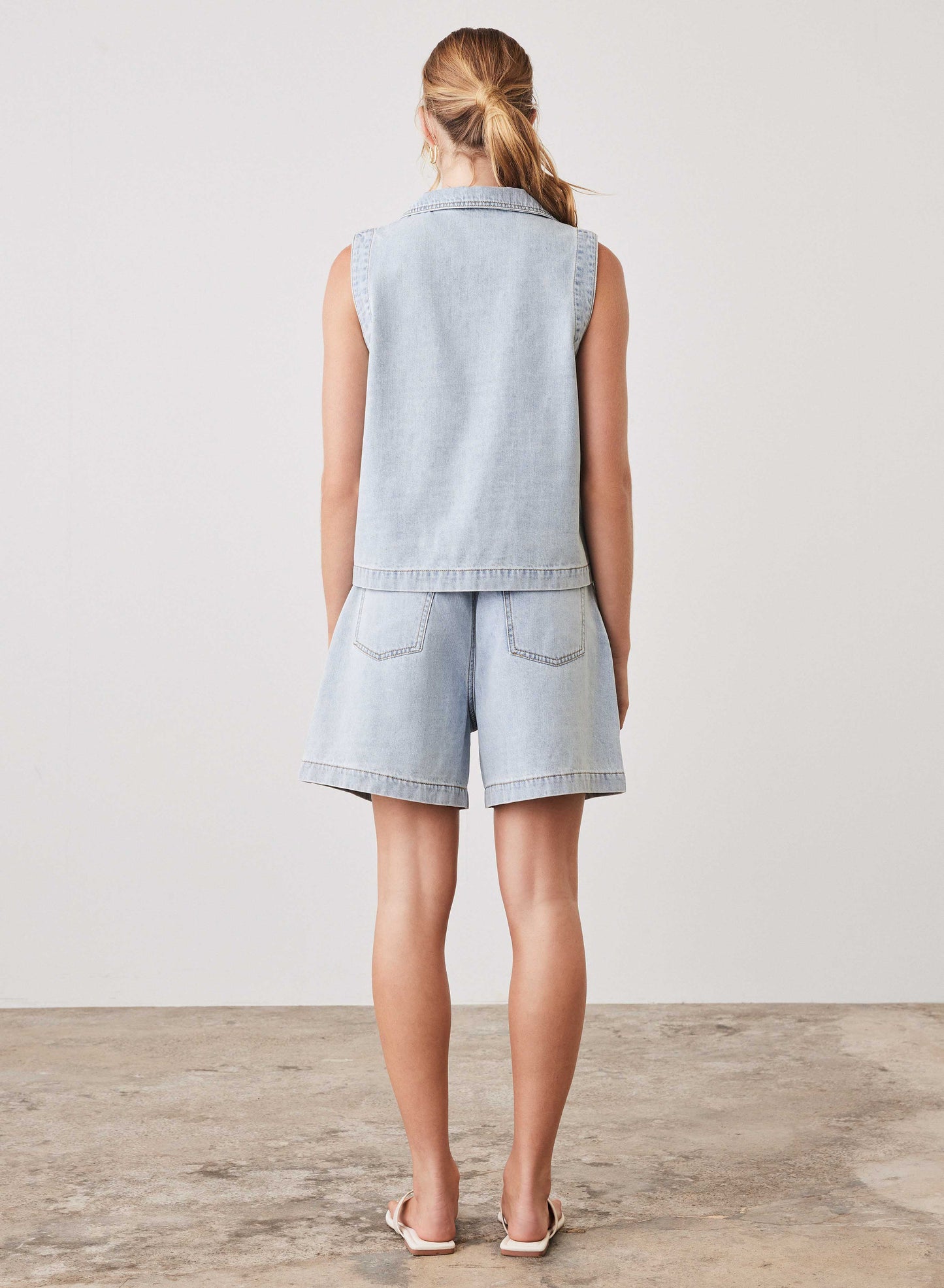 Riptide Denim Top (Light Blue)