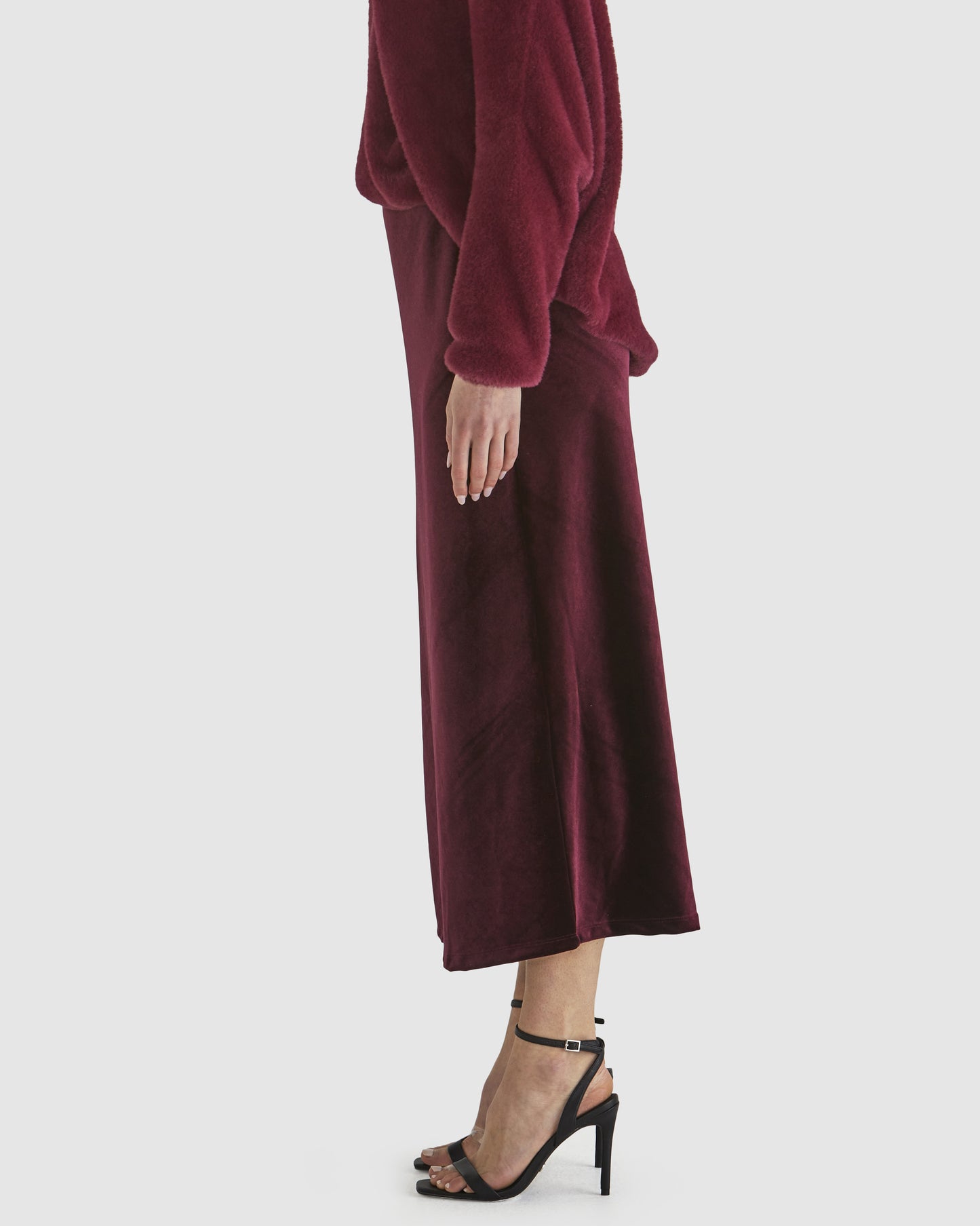 Mustang Sally Velvet Skirt (Wine)