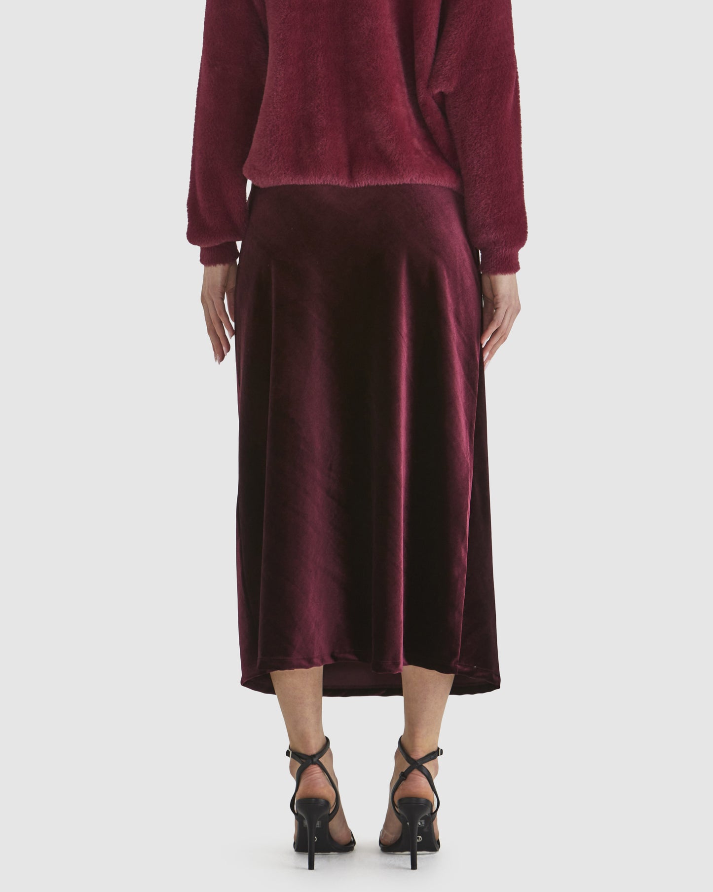 Mustang Sally Velvet Skirt (Wine)