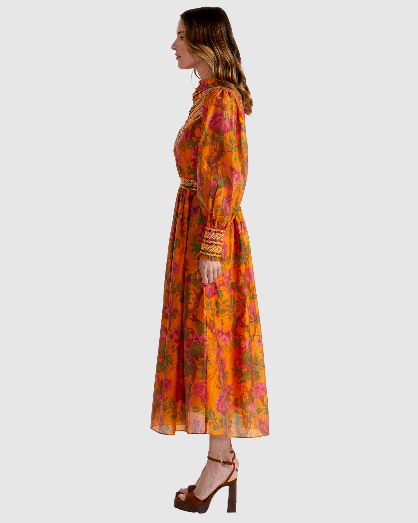 Panama Dress (Orange Floral)