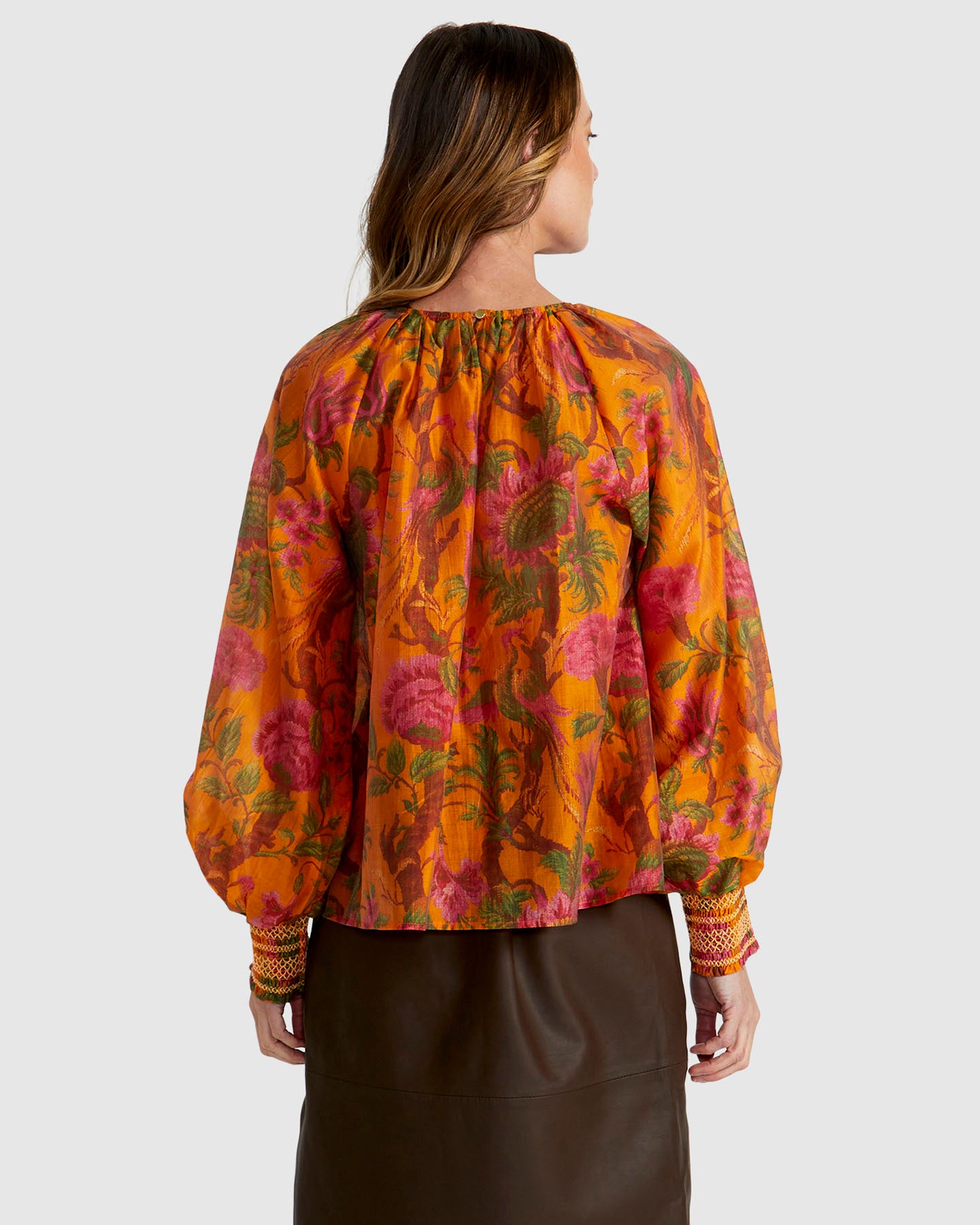 Panama Top (Orange Floral)