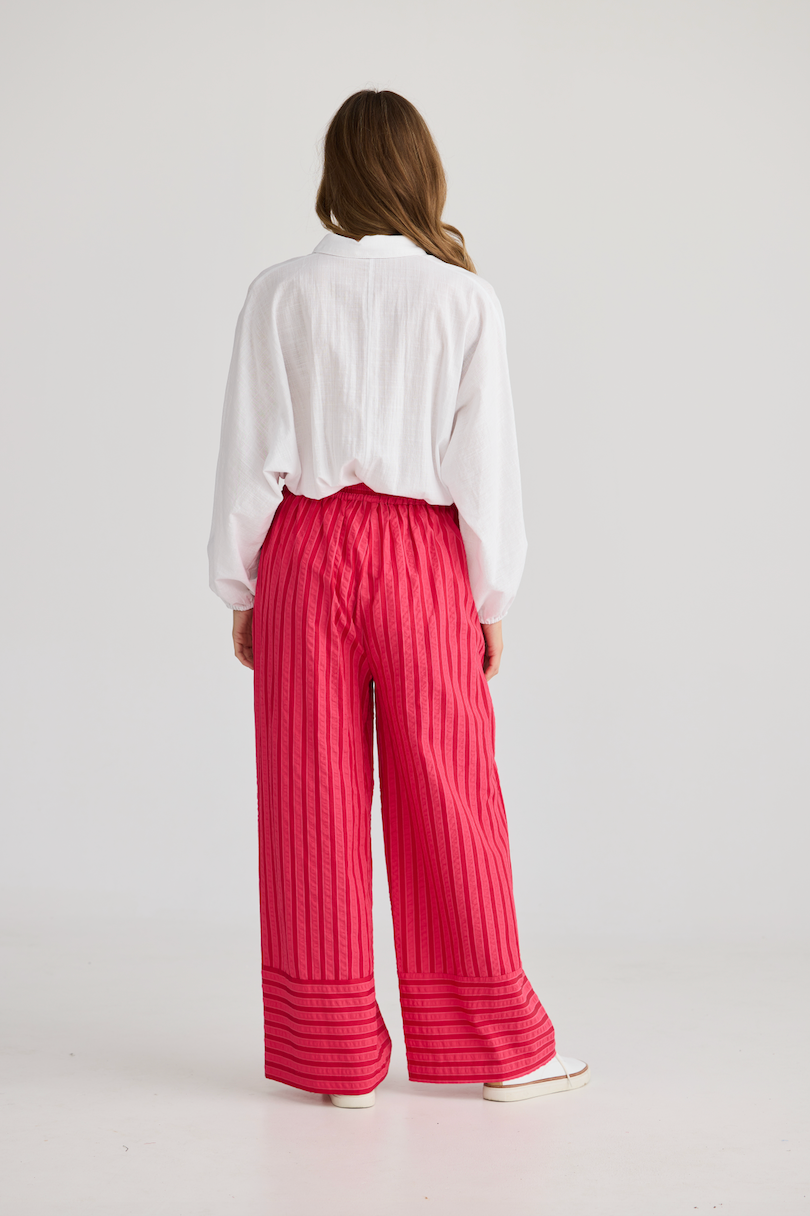 Mariah Pant (Hibiscus Stripe)