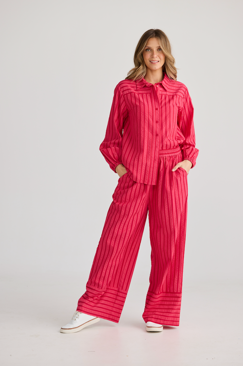 Mariah Pant (Hibiscus Stripe)