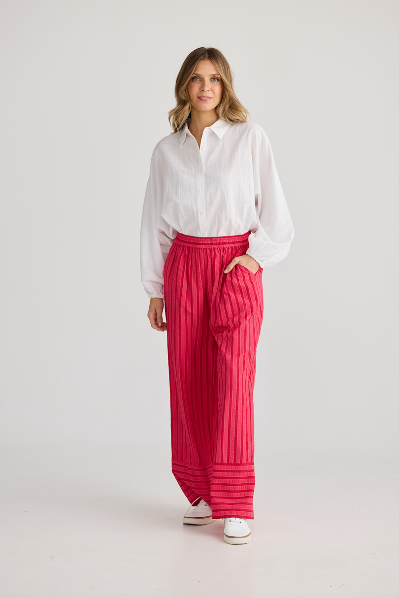 Mariah Pant (Hibiscus Stripe)