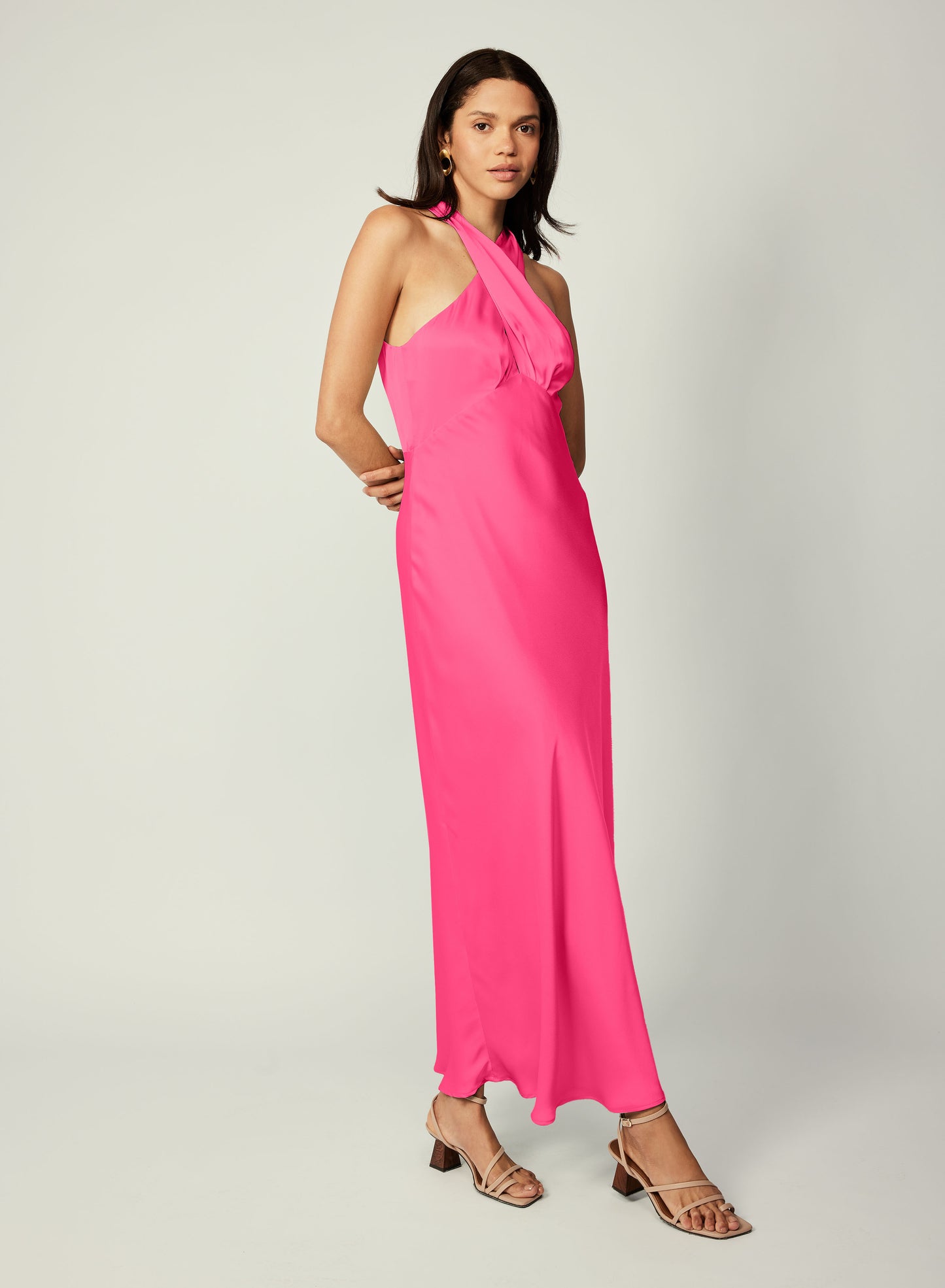 Paris Midi Dress (Pink)