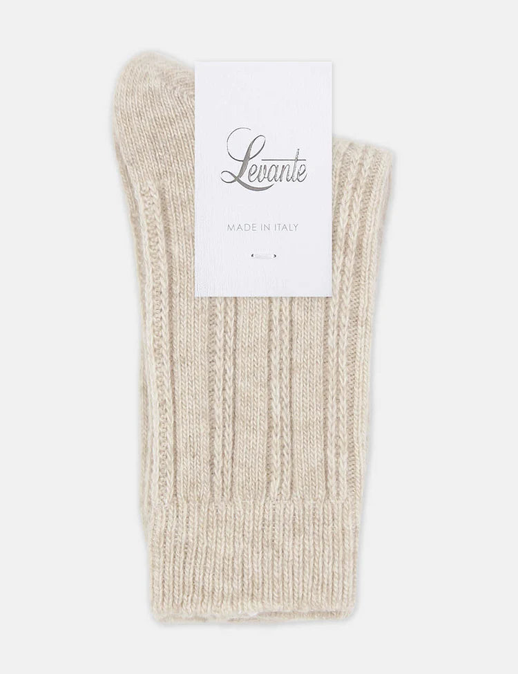 Angelina Cable Crew Sock (Chai)