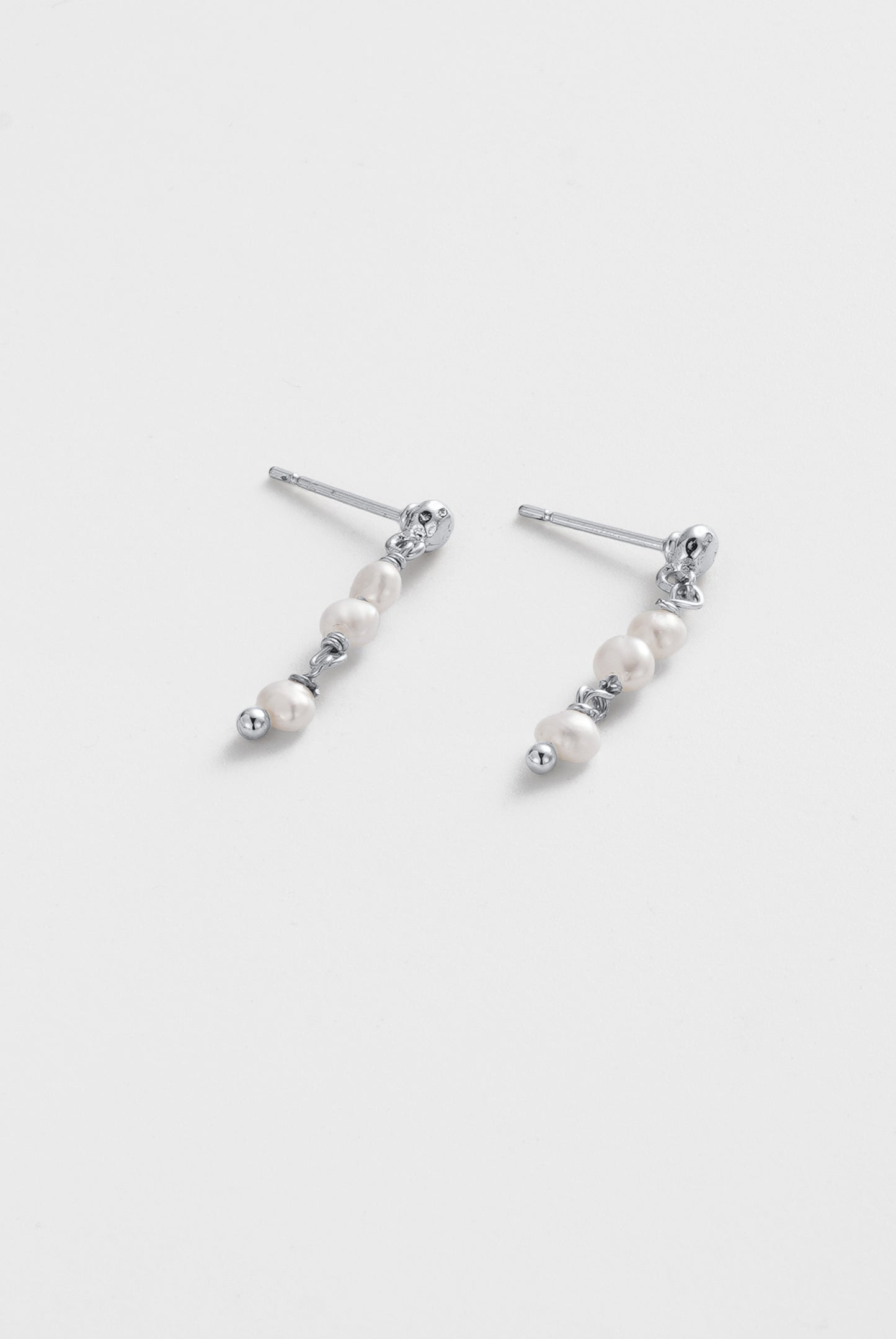 Zafino Annika Pearl Drop Stud Earring Silver | Women's Jewellery | Gretel Lane