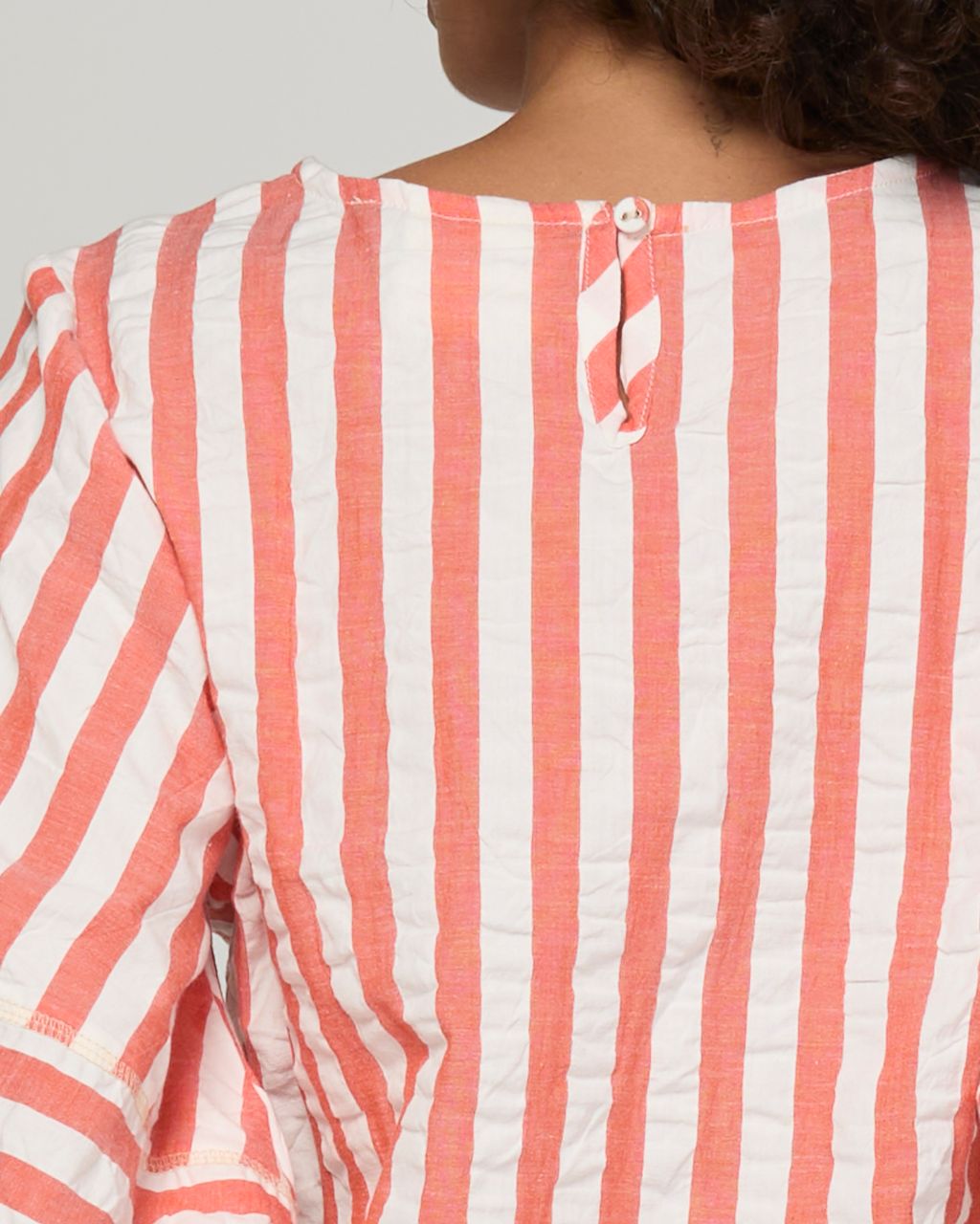 Boom Shankar Ava Cotton Seersucker Top Watermelon Stripe | Women's Clothing | Gretel Lane