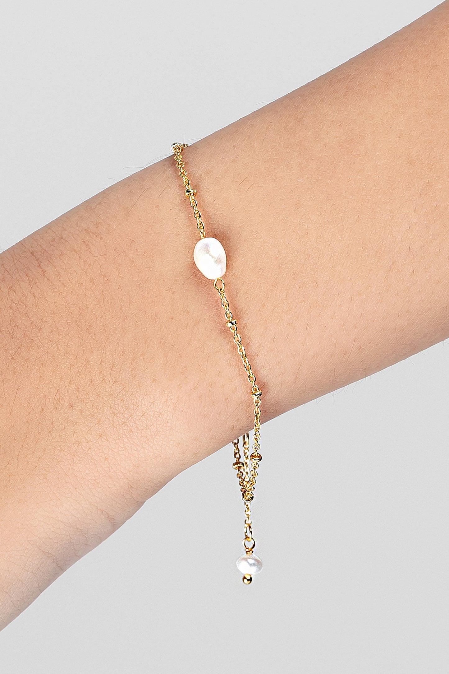 Liberté Gold Bracelet with Pearl | Gretel Lane | Womens Jewellery