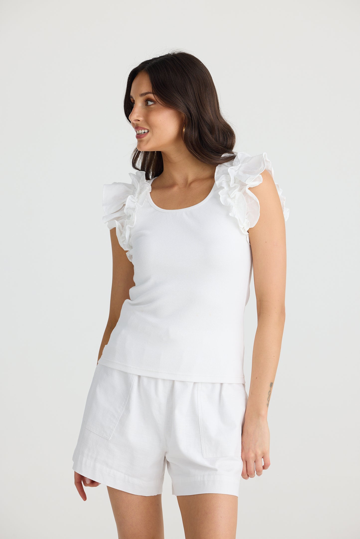 Frills Tank (White)