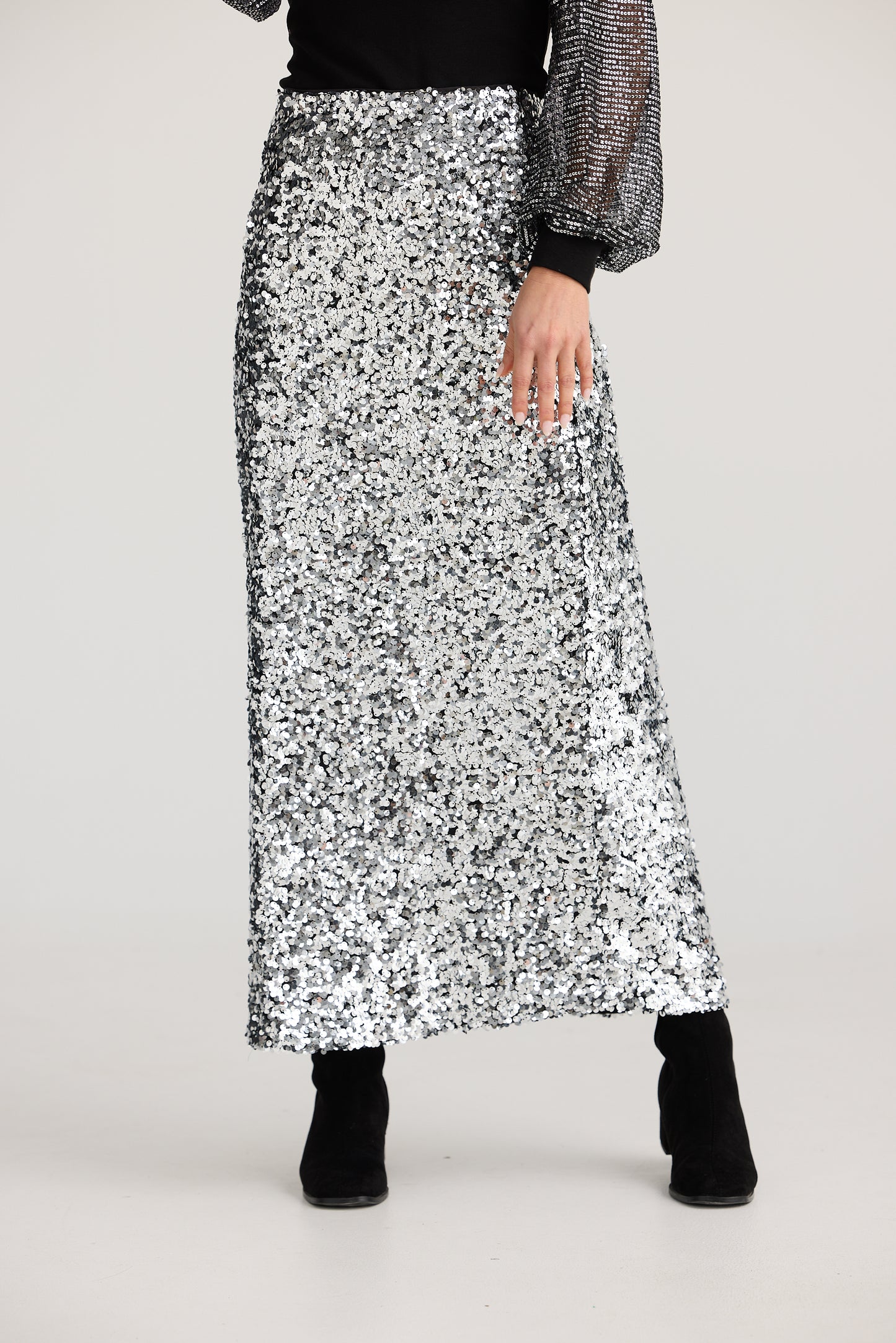 Paris Skirt (Silver Sequin)