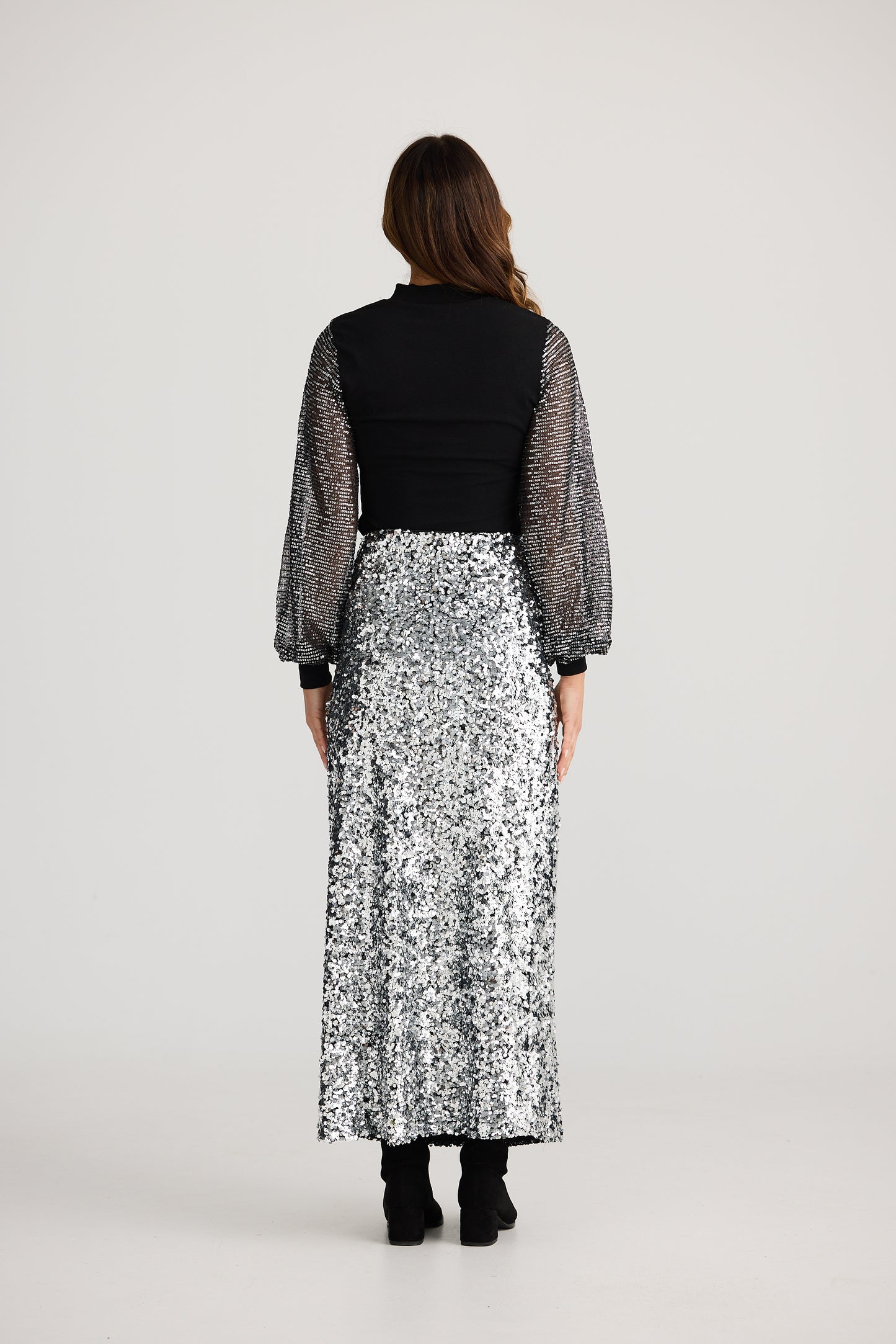 Paris Skirt (Silver Sequin)