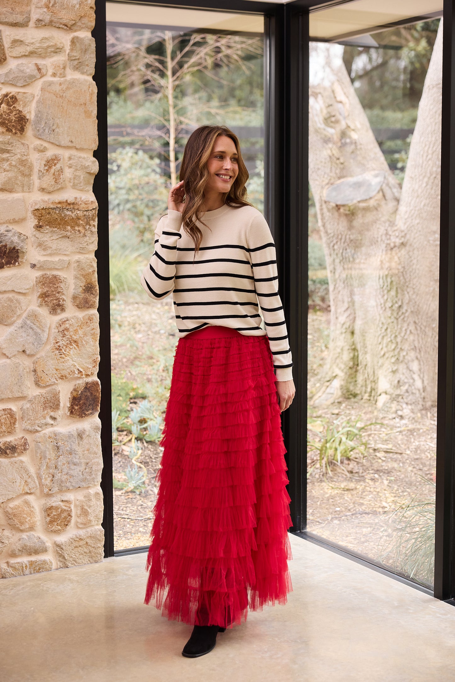 Chance Skirt (Berry Red)