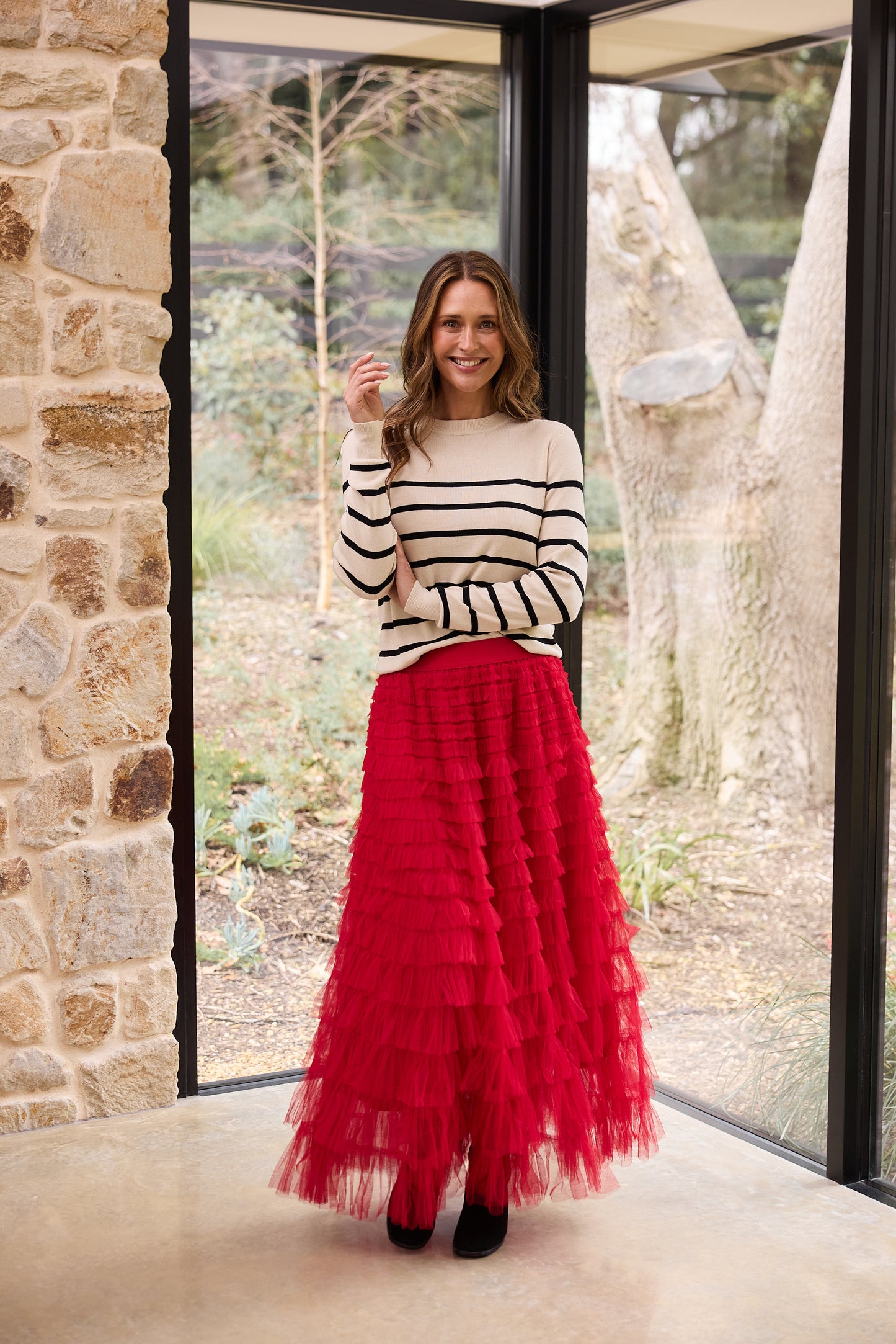 Chance Skirt (Berry Red)