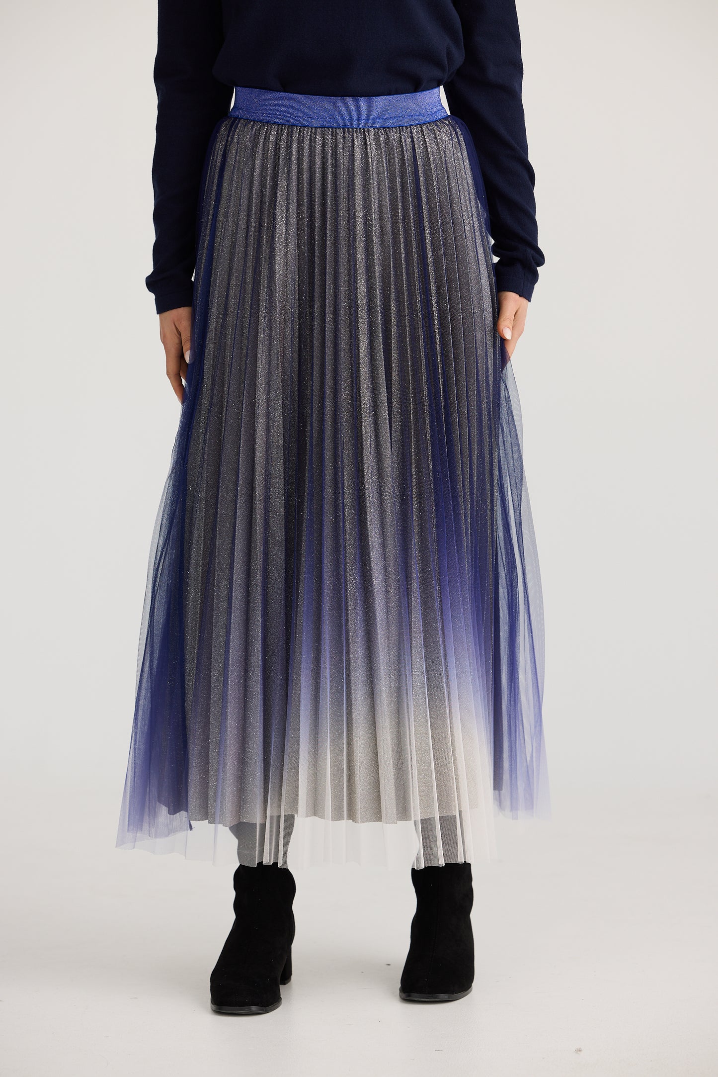 West End Skirt (Navy Ombre)