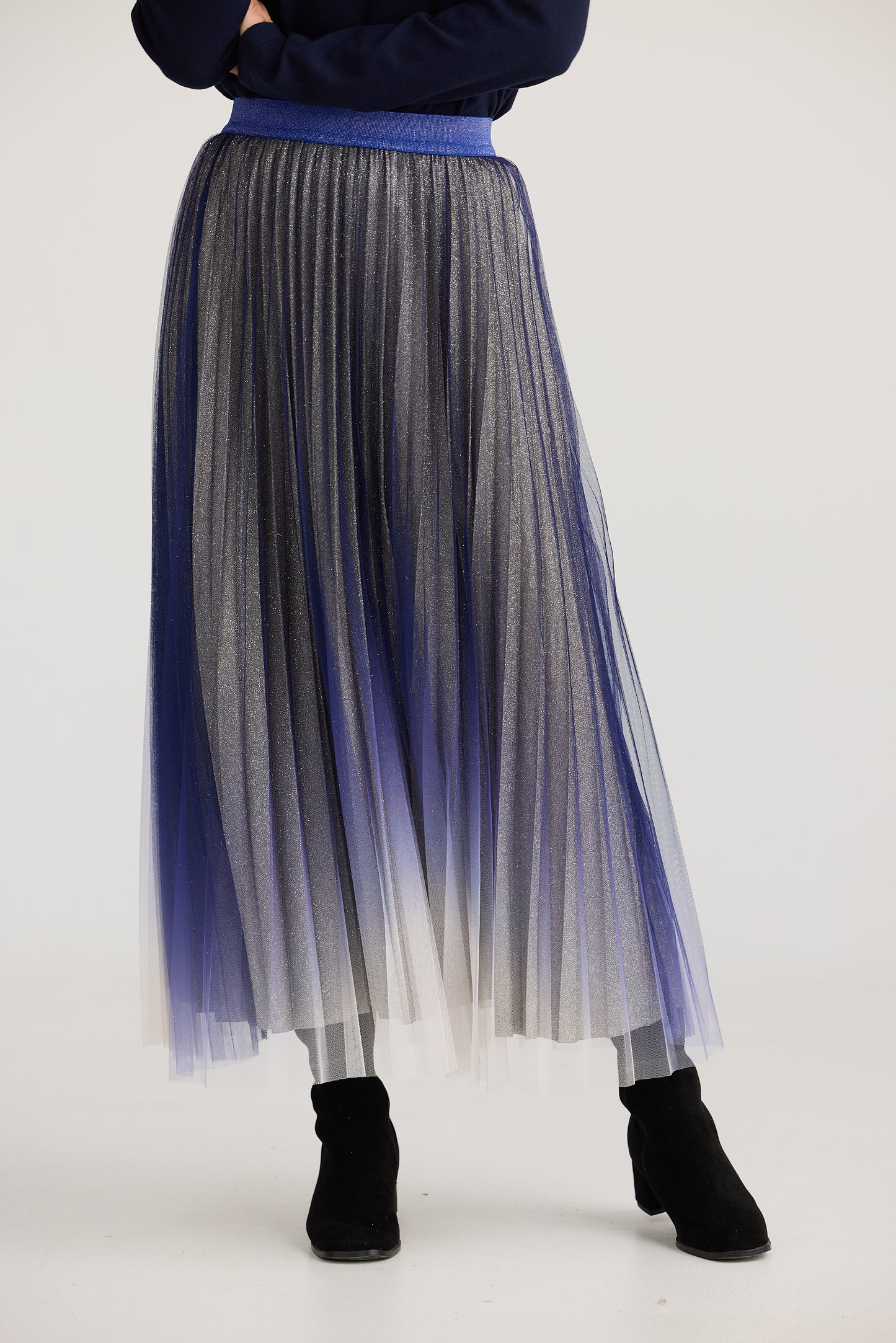 West End Skirt (Navy Ombre)