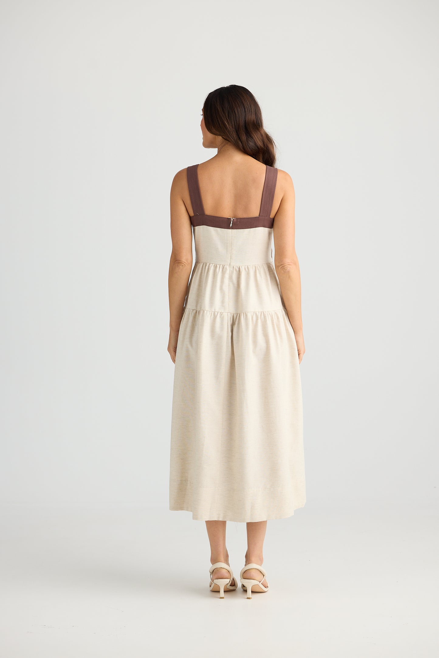 Jolie Dress (Natural w/ Chocolate)