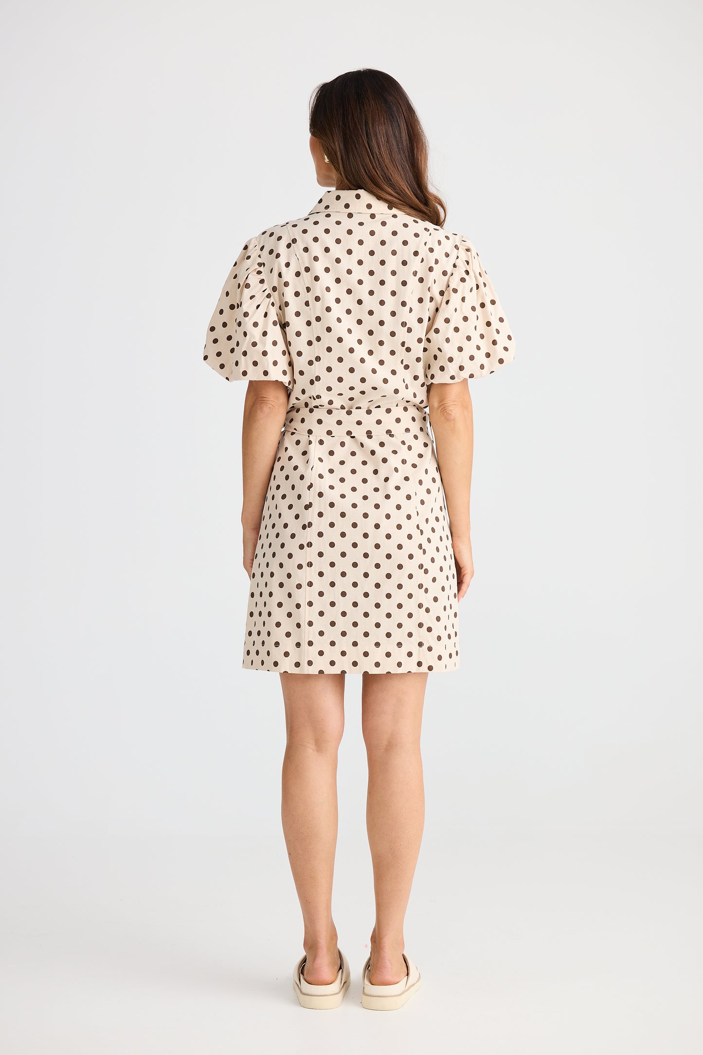 Lenni Dress (Choc Polka Dot)