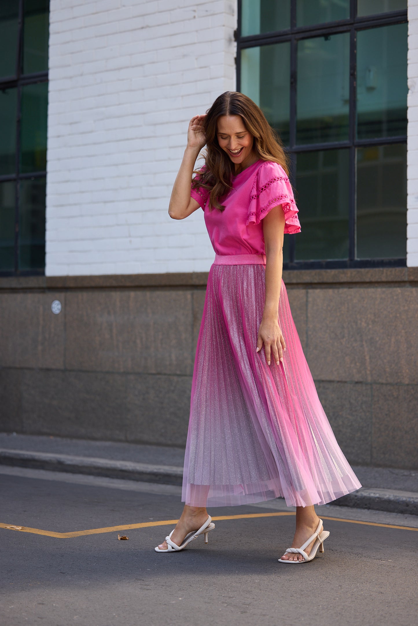 West End Skirt (Hot Pink Ombre)