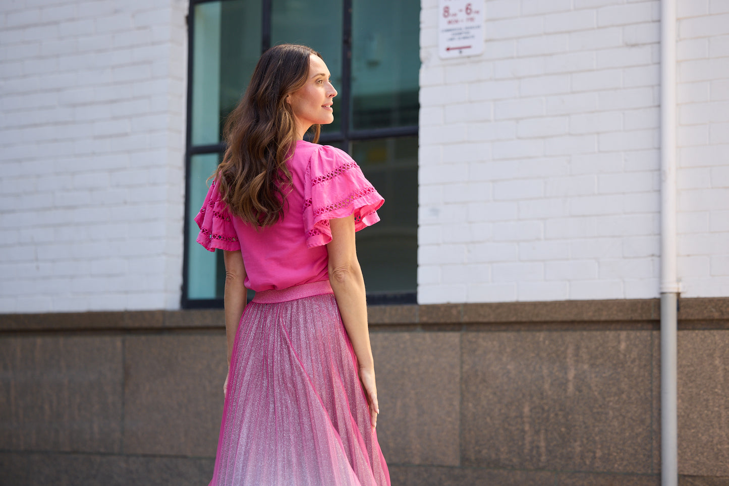 Chloe Tee (Hot Pink)