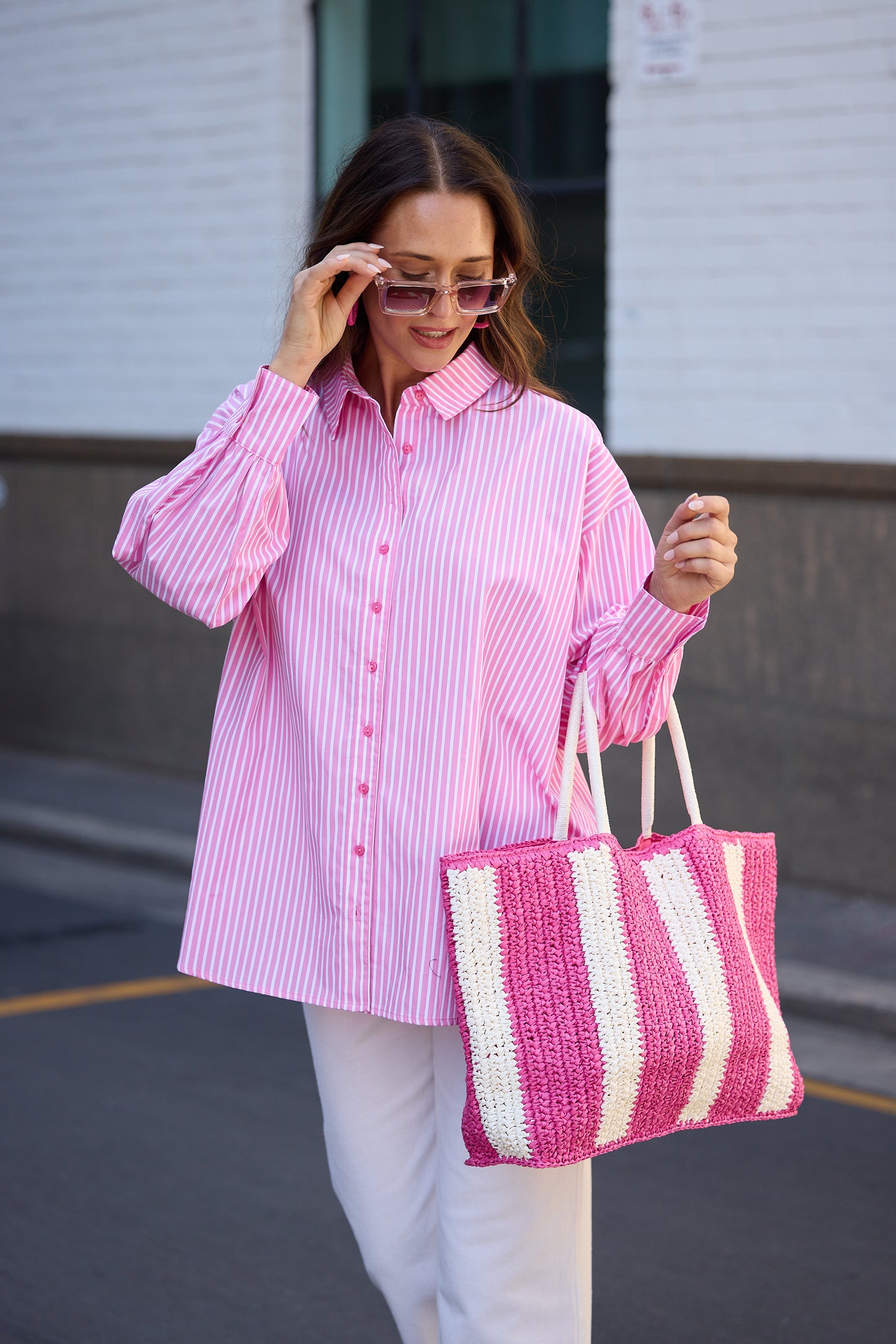 Isabel Shirt (Pink Stripe)