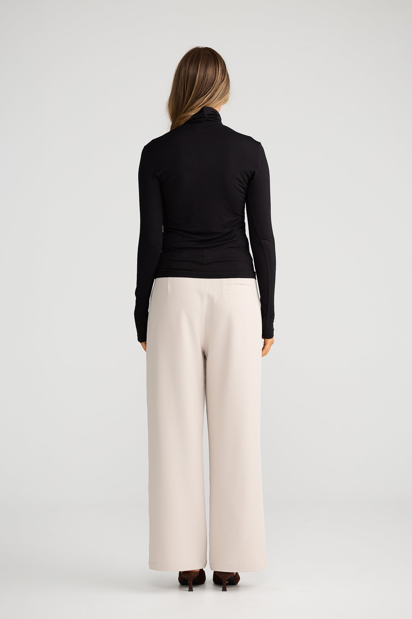 Brave + True Essential Long Sleeve Polo Top in Black | Women's Clothing | Gretel Lane