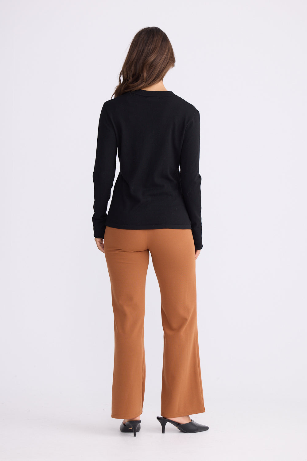 Brave + True Cassian Long Sleeve Knit Top in Black | Women's Clothing | Gretel Lane