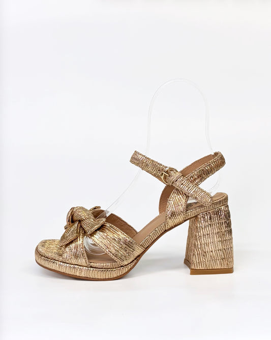 Katie n Me Bree Women's Bow Front Block Heel Rose Gold | Gretel Lane | Women's Block Heel