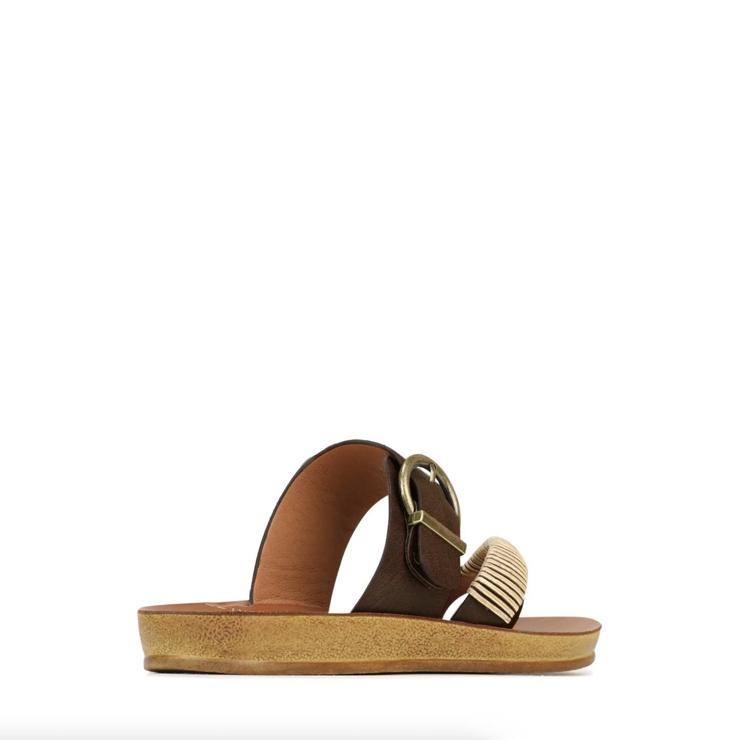 Los Cabos Bria Women's Flat Slip-On Sandal Mocha | Gretel lane | Women's Flat Sandal