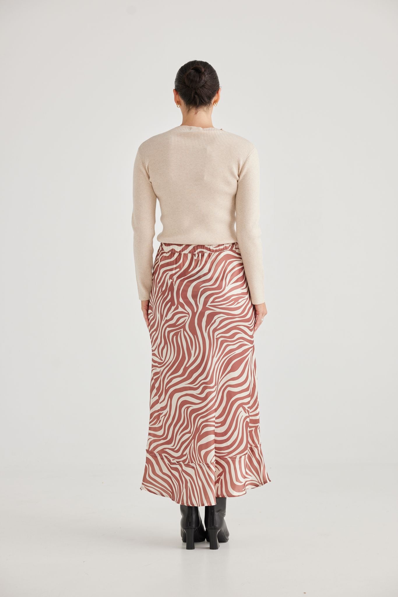 Corinne Skirt (Tan Zebra)