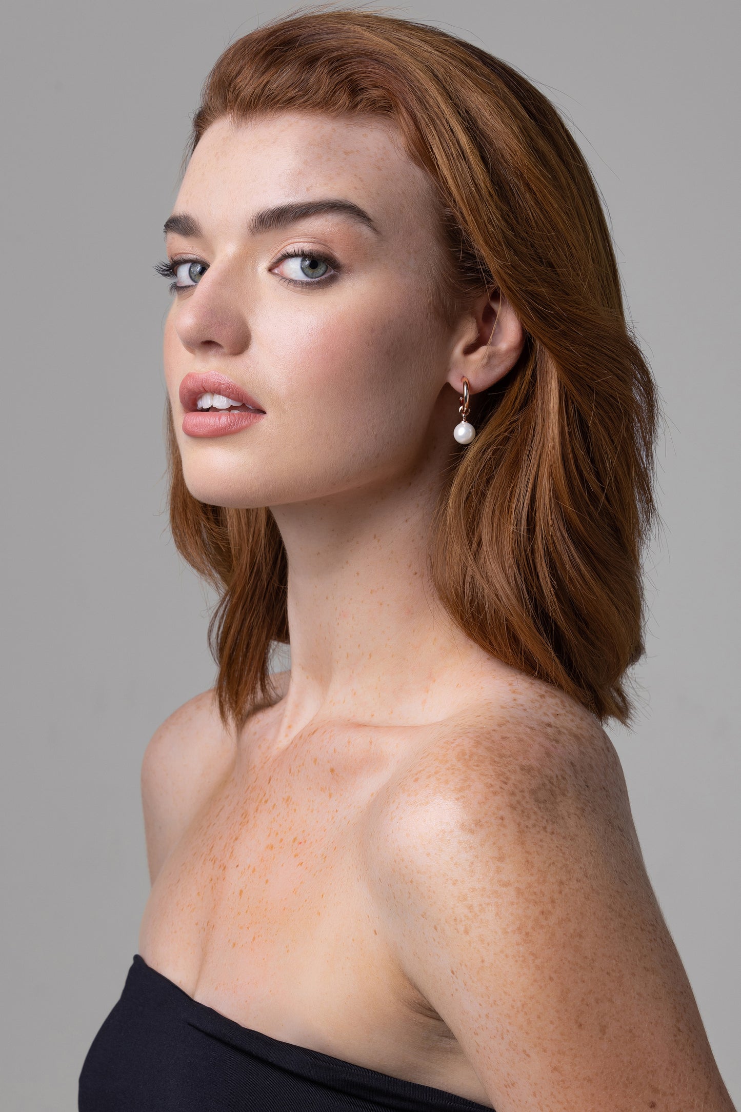 Fleur Pearl Earring (Rose Gold)