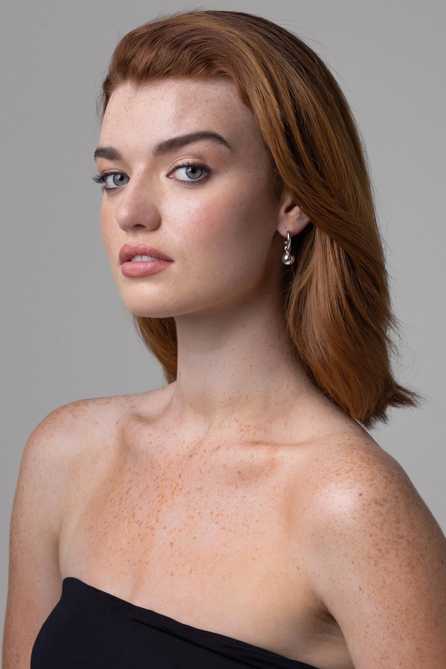Liberté Hazel Women's Half Hoop Ball Earring Rose Gold | Women's Jewellery | Gretel Lane