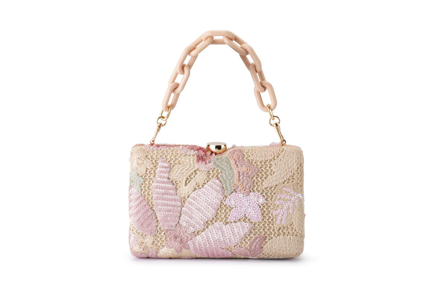 Greta Floral Clutch (Blush)