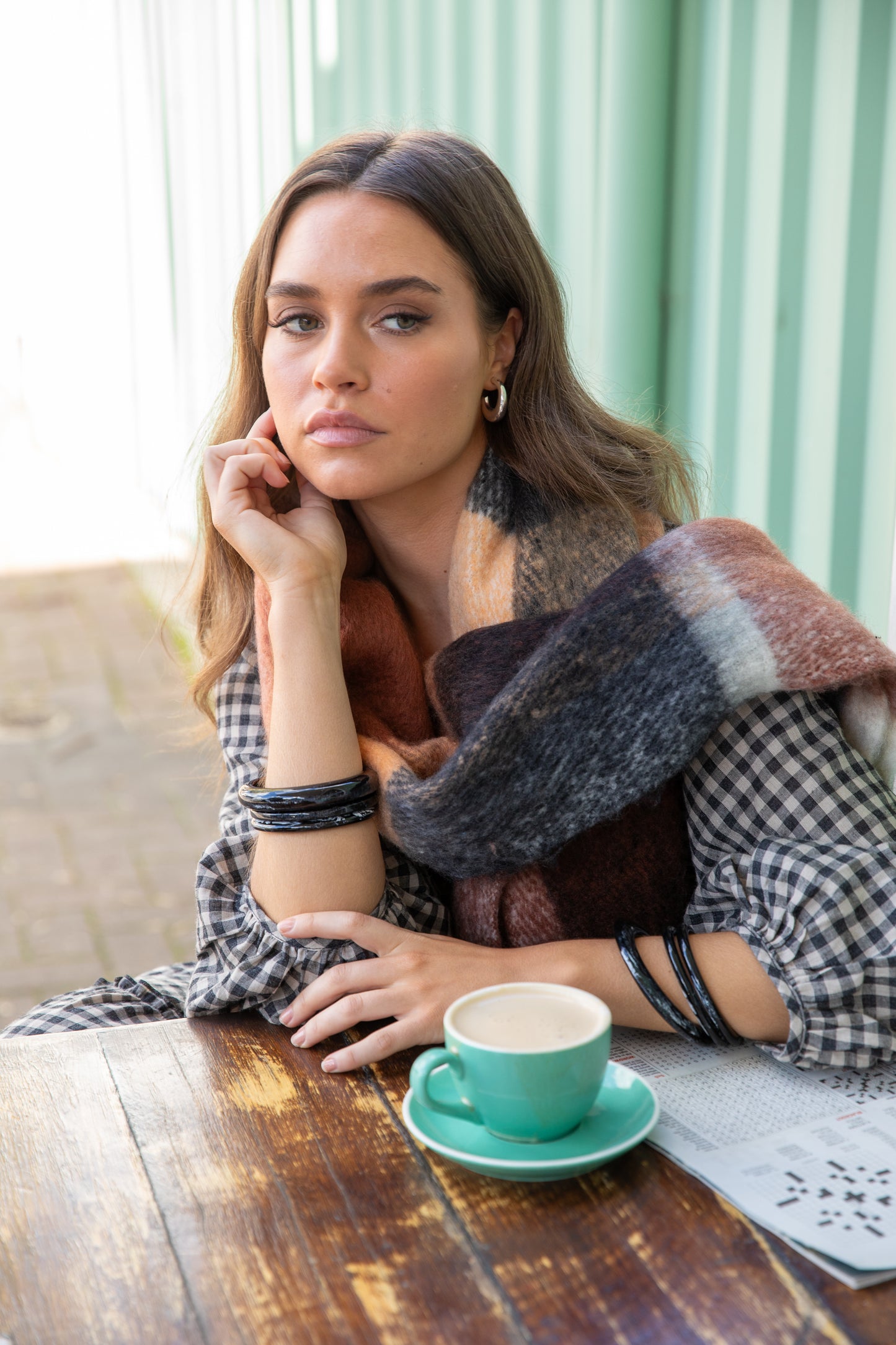 Stansbury Scarf (Orange w Black)