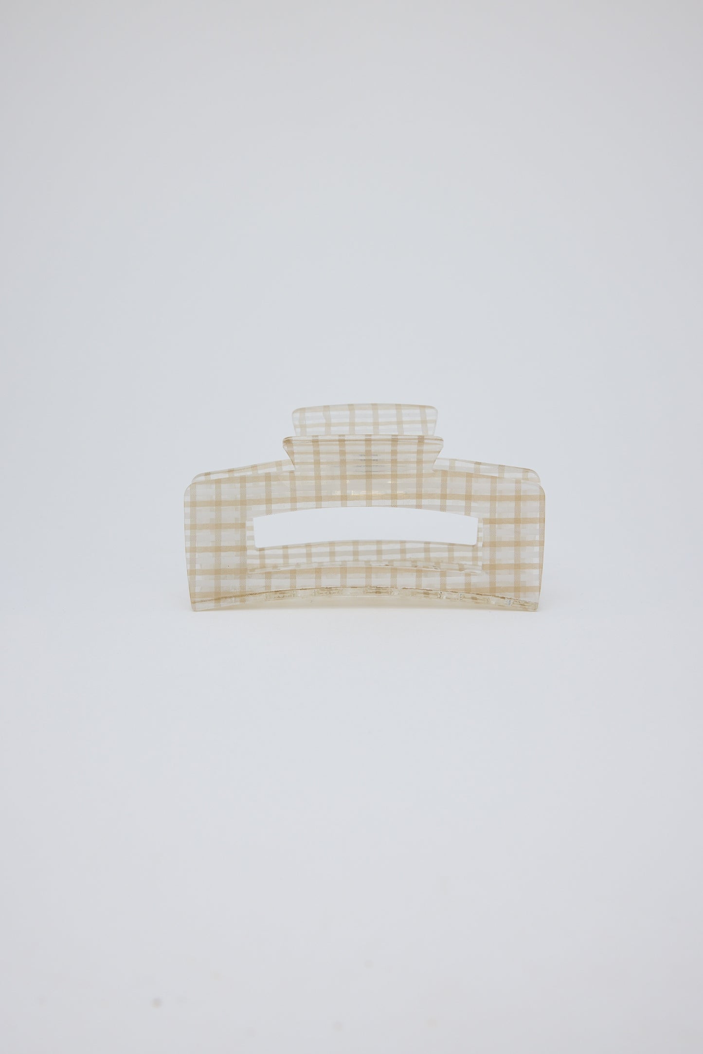 Janey Hair Claw (Beige Check)
