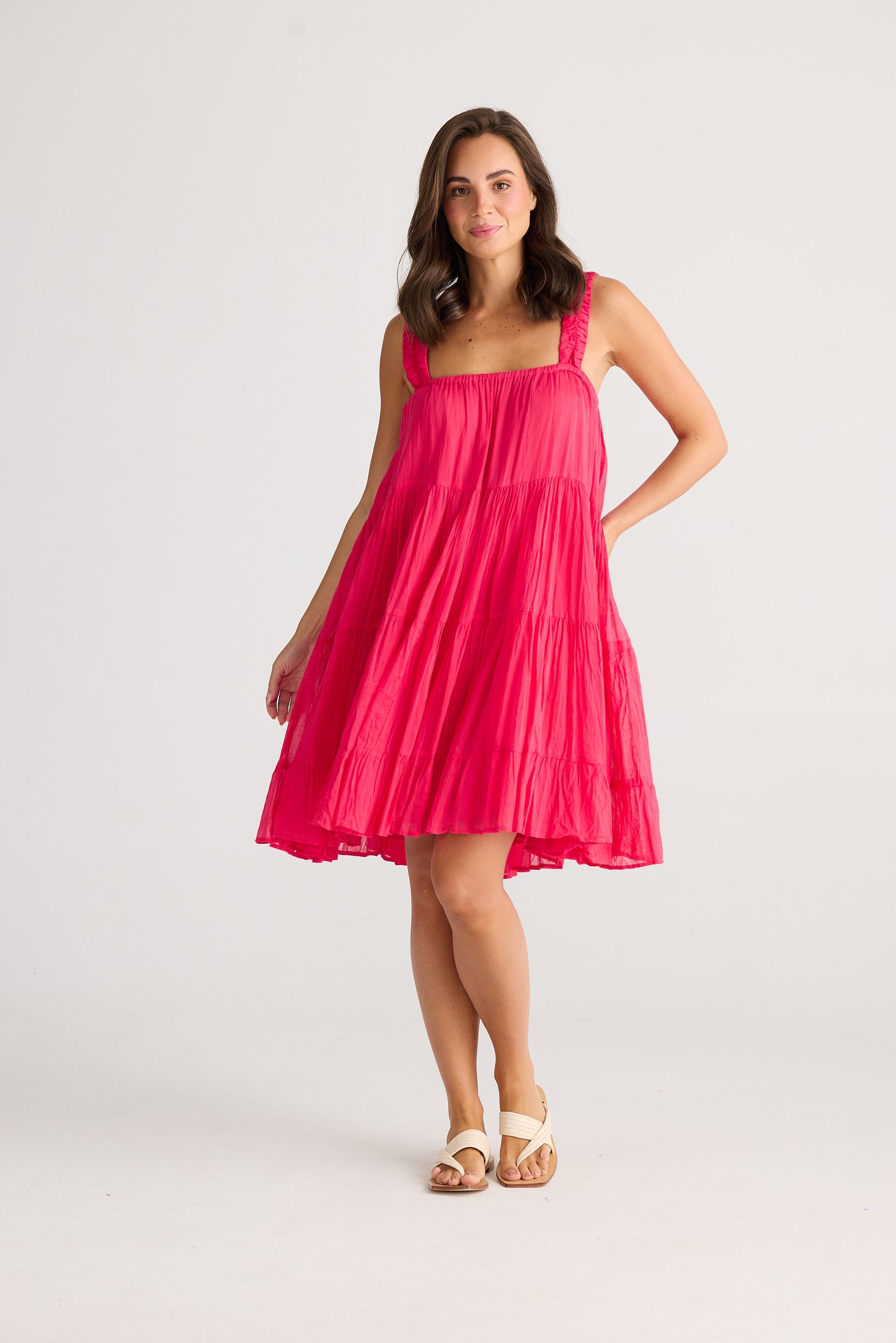 Saunter Dress (Raspberry)