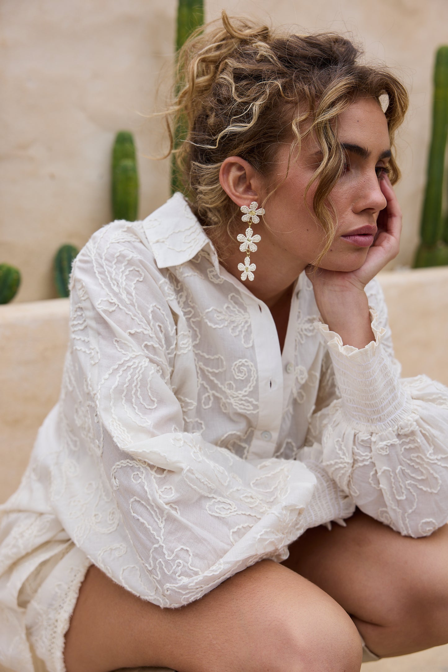 Camilla Earrings (Off White)