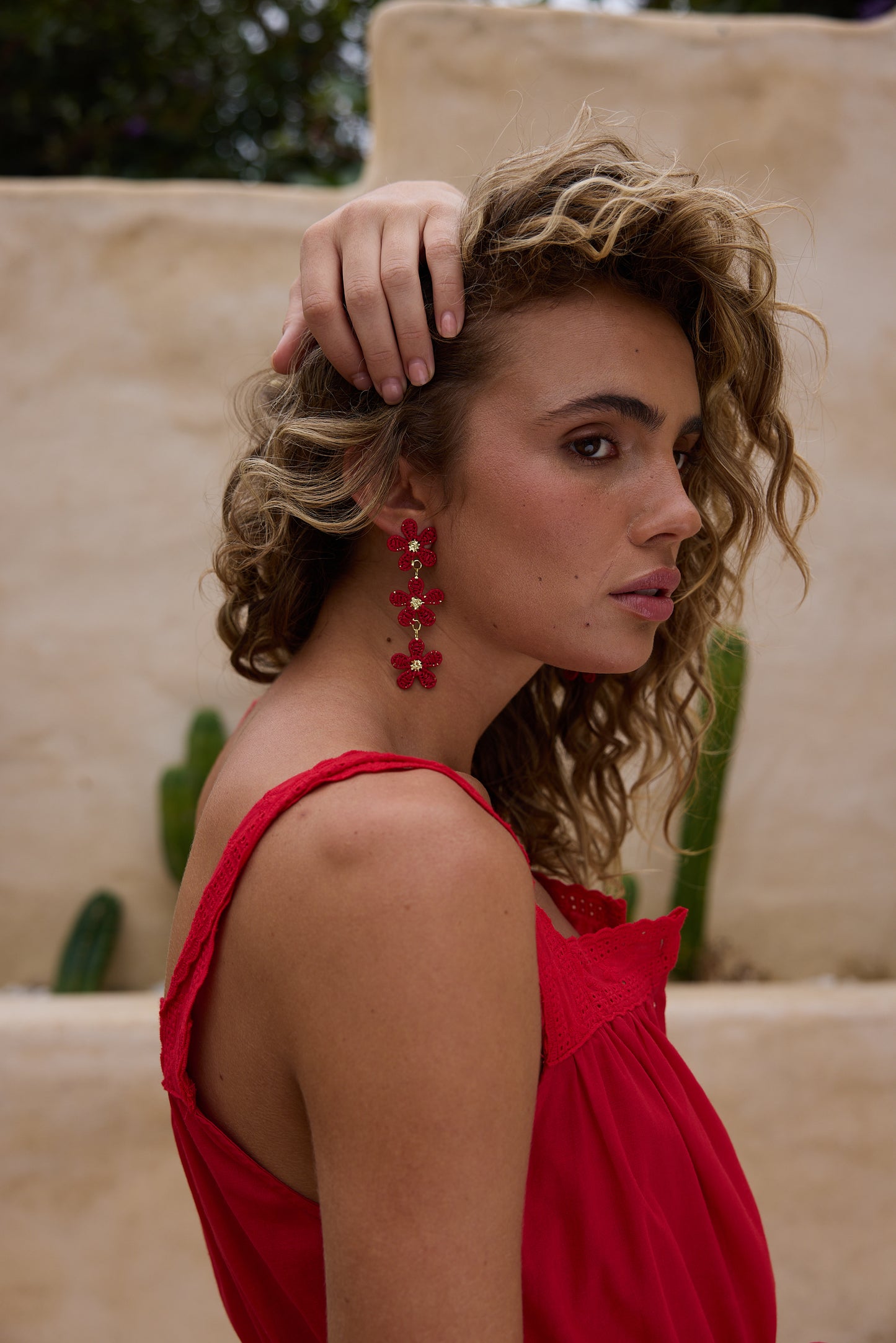 Camilla Earrings (Red)
