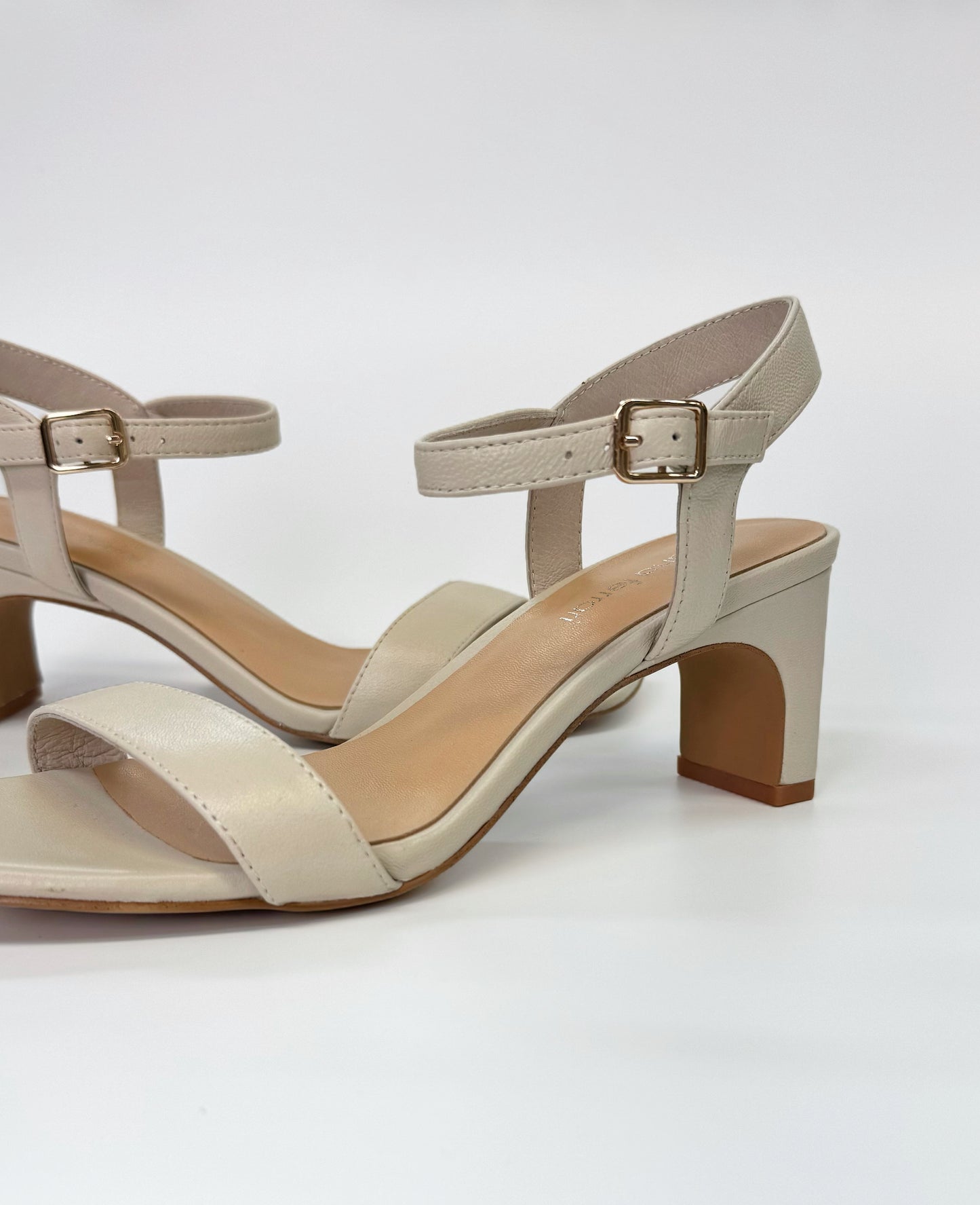 Diana Ferrari Hadeny Women's Heeled Sandal Cream Leather | Women's Footwear | Gretel Lane