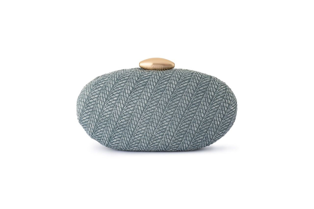 Josie Woven Clutch (Blue)
