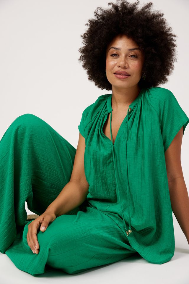 HAVEN Kenya Relaxed Short Sleeve Top Green | Women's Clothing | Gretel Lane