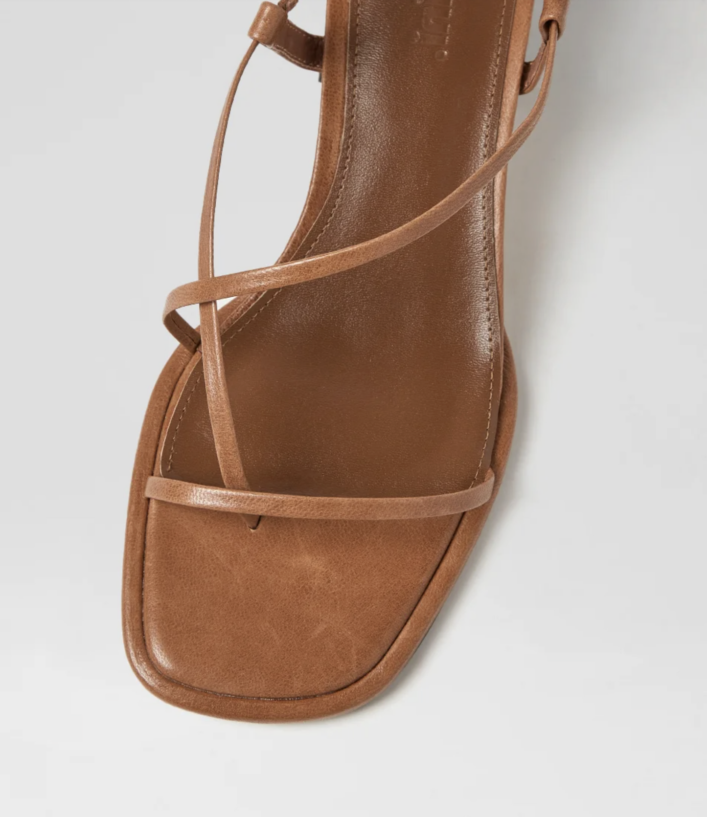 Mollini Marcello Women's Heel Sandal Cognac Vintage | Gretel Lane | Women's Strappy Block Heel