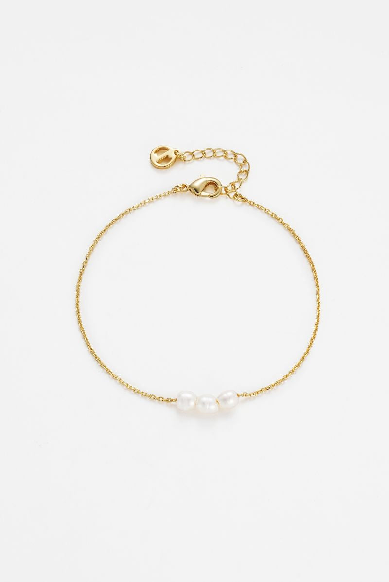 Mini Pearl Bracelet (Gold)