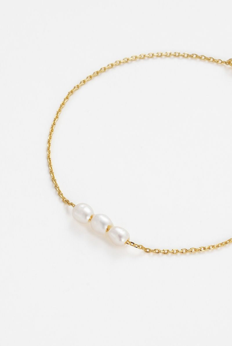 Mini Pearl Bracelet (Gold)