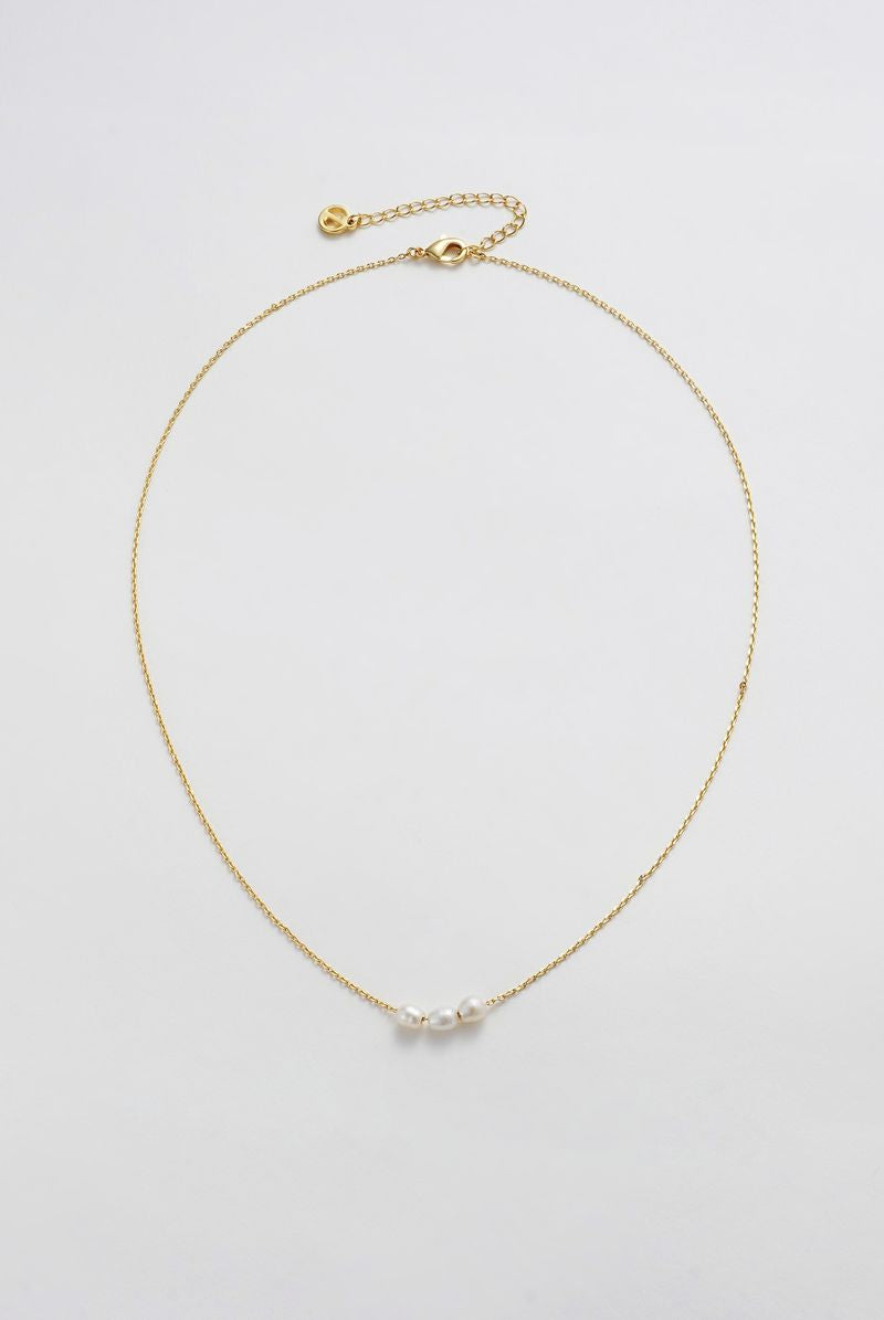 Mini Pearl Necklace (Gold)