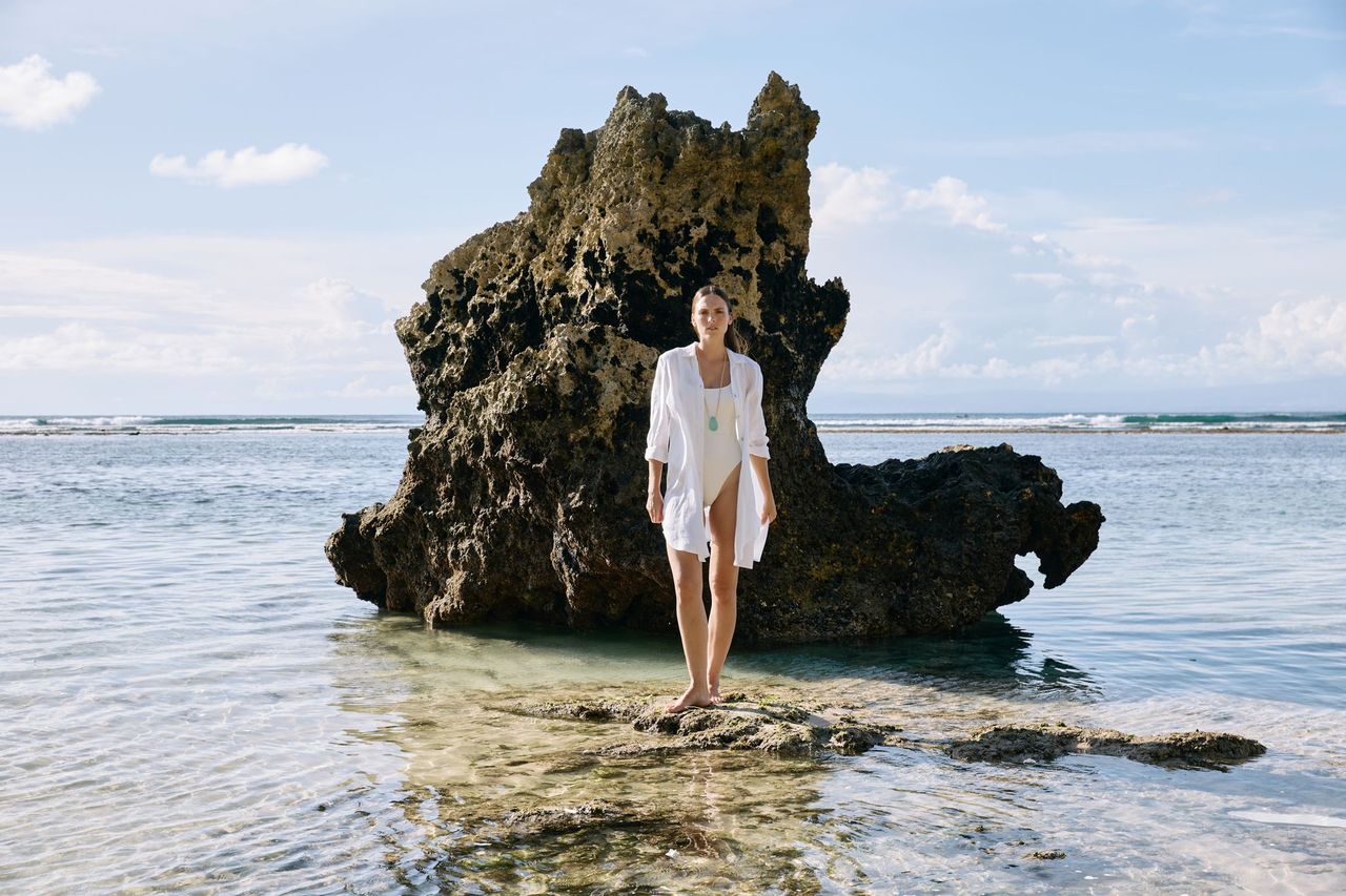 Miramar Shirt Dress (White)