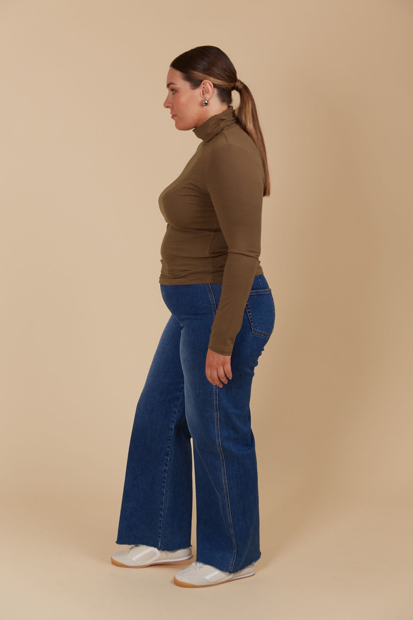 Naria Roll Neck Top (Toffee)