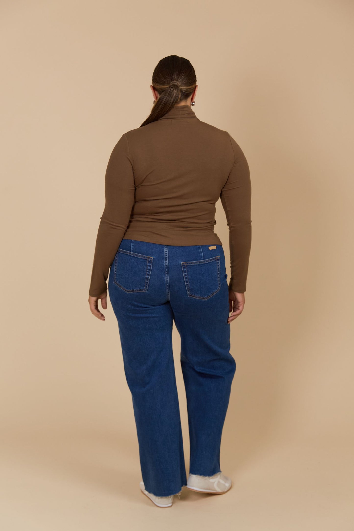 Naria Roll Neck Top (Toffee)