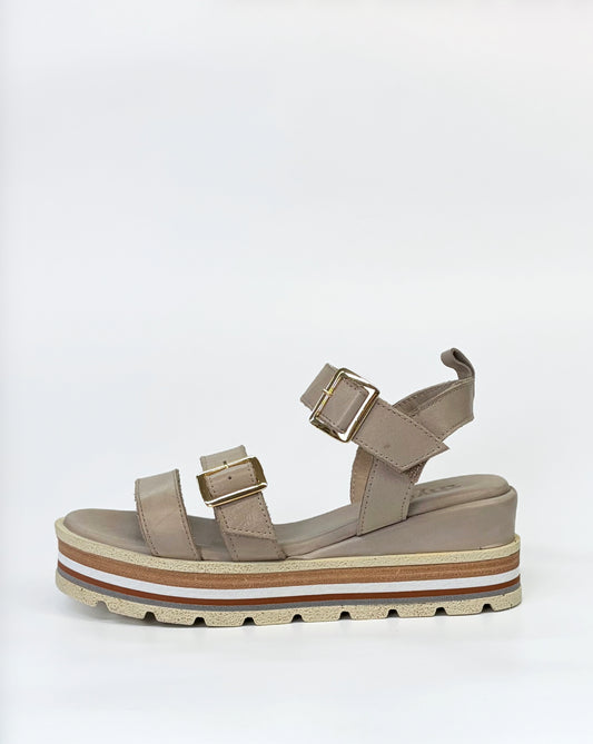 Thyme & Co Noni Women's Platform Wedge Sandal Stone | Gretel Lane | Women's Wedge Sandal