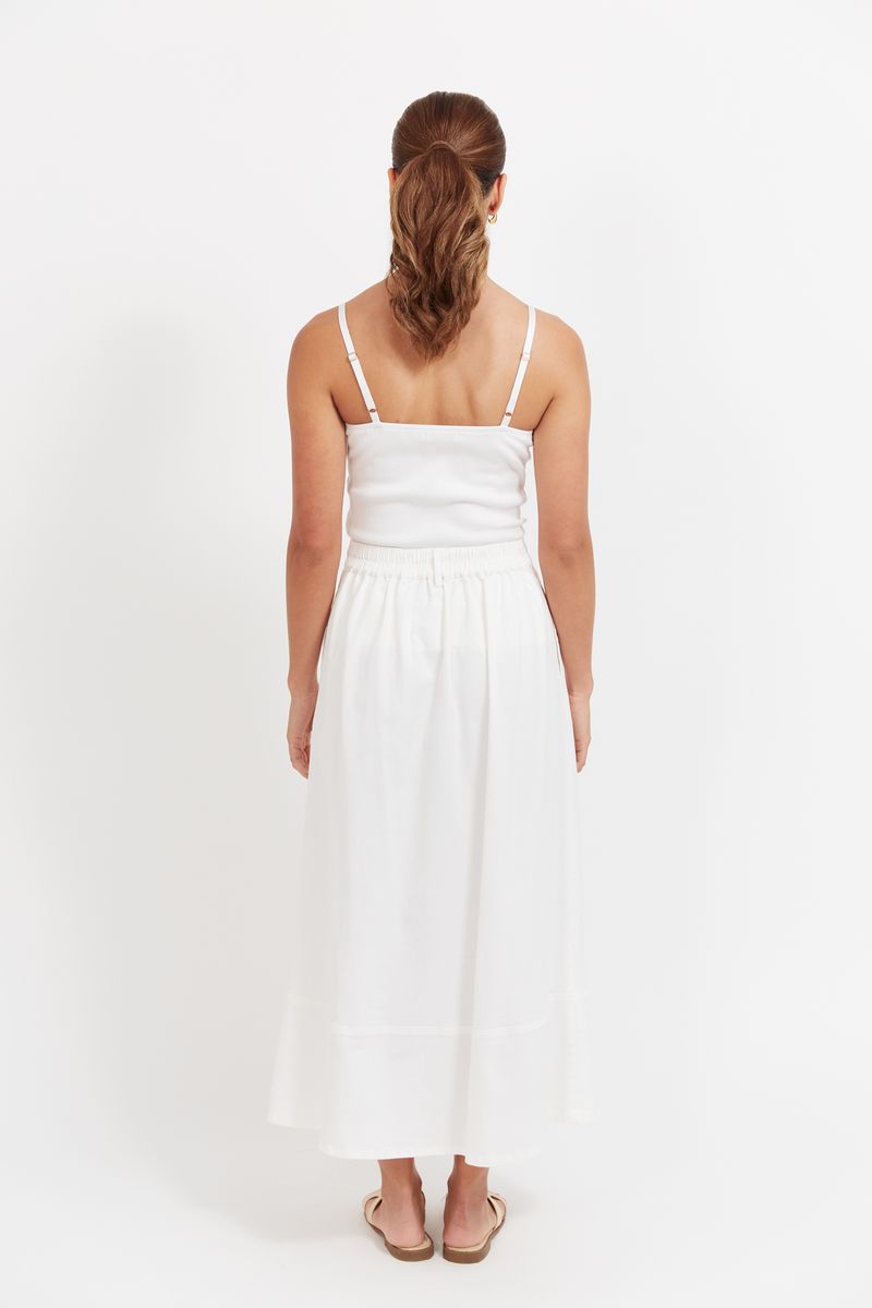 Panama Maxi Skirt (White)